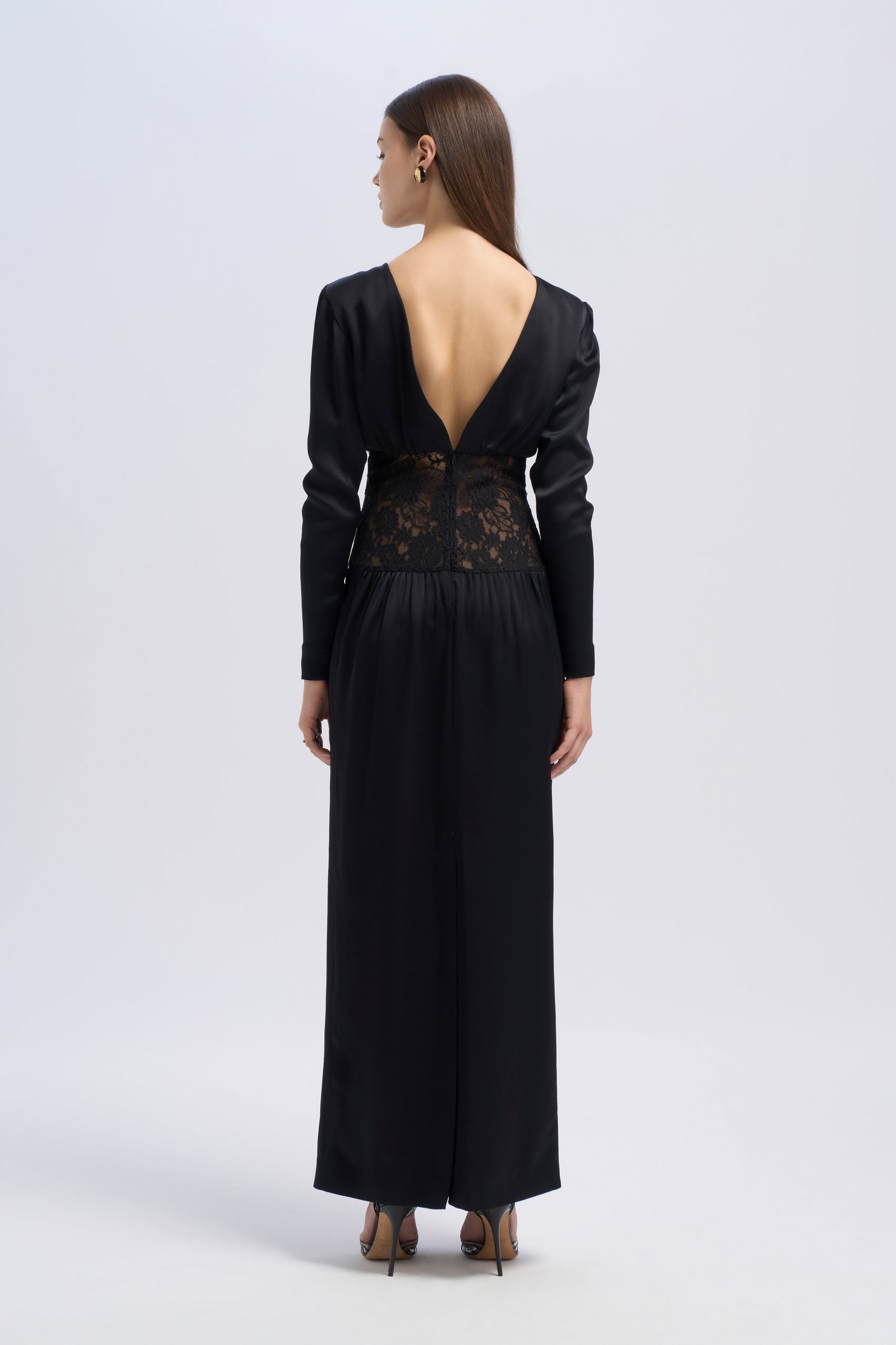 SILK DRESS WITH LACE