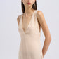 DRAPED CHIFFON DRESS