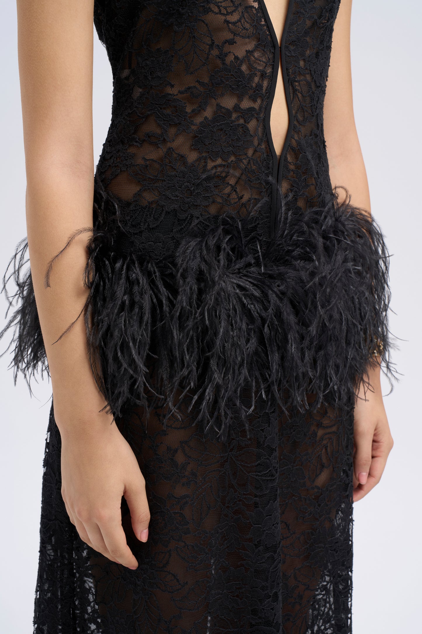 DROP WAIST HALTER MAXI DRESS