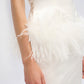 PENCIL MIDI FEATHER DRESS