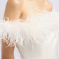 PENCIL MIDI FEATHER DRESS